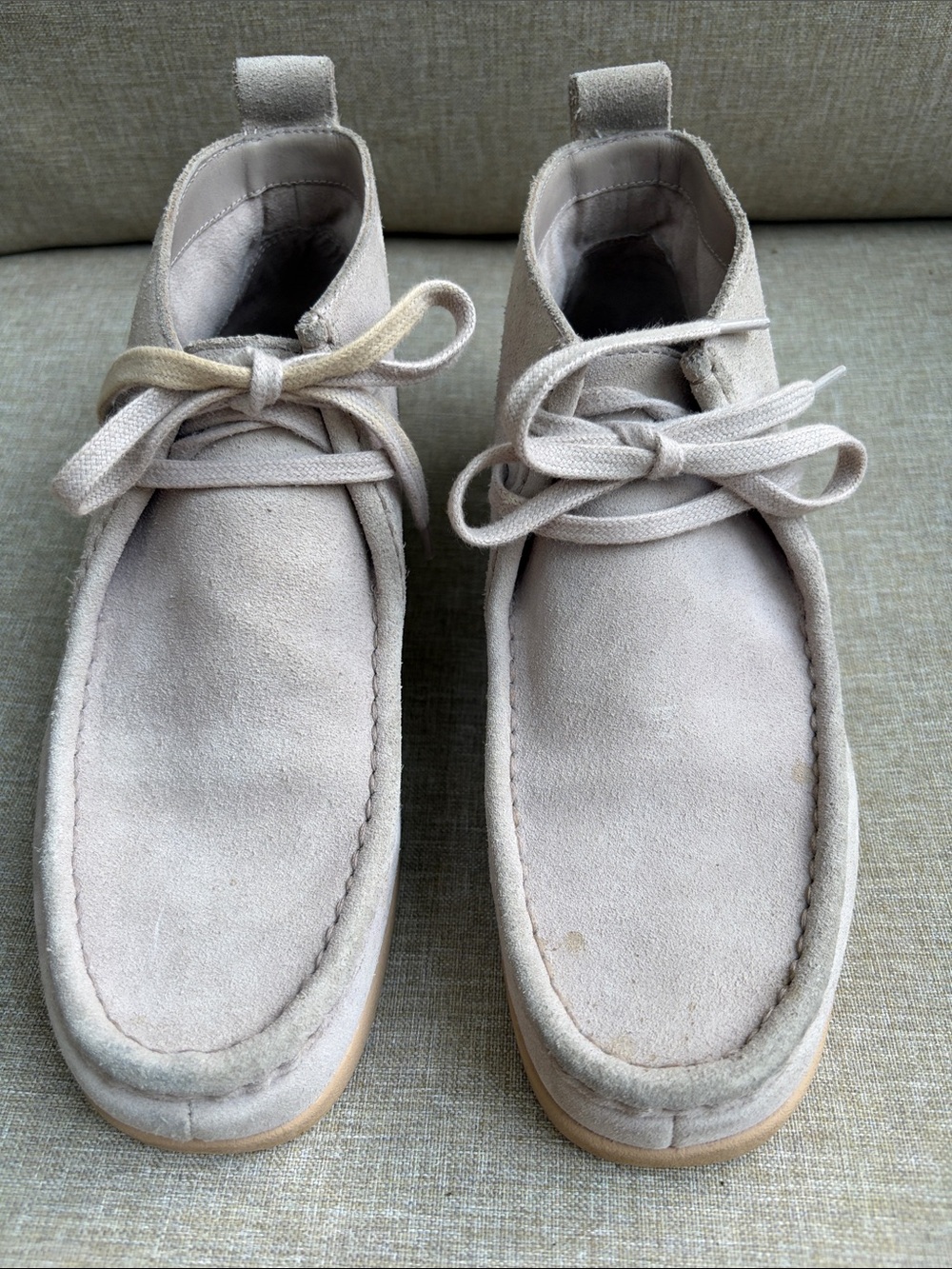 Everlane Moc Toe Suede Chukka Boots Lace Up